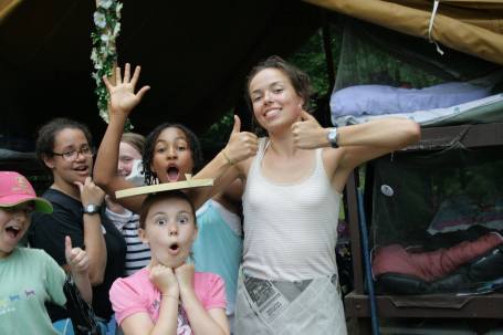 summer camp counselor campers smiles