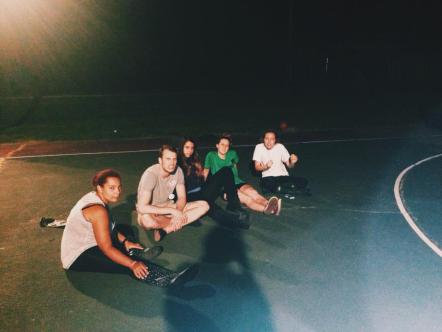 Basketball court summer camp counselors