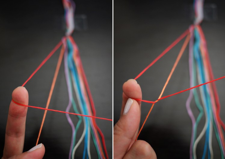 friendship bracelet forward knot