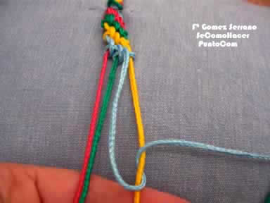 friendship bracelet forward knot