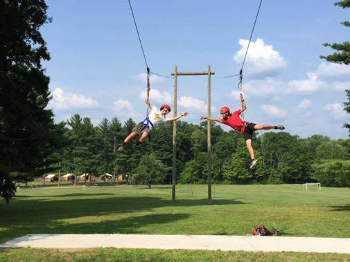 Summer Camp Counselor zip line