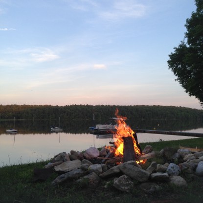 summer camp campfire