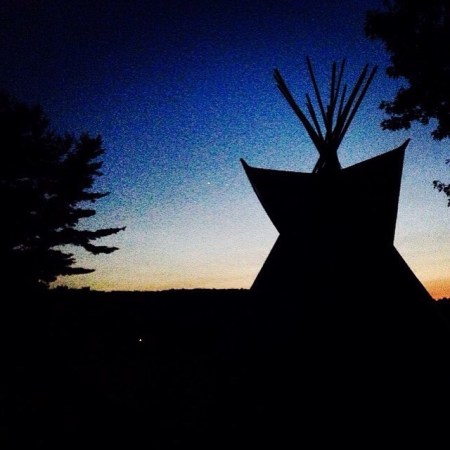 Teepee camping summer camp