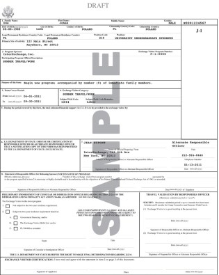 DS-2019: Again, this will have info specific to your and your camp. Sign at the bottom.
