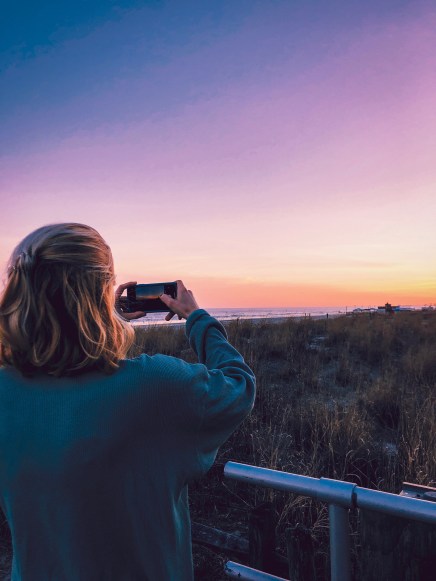 USA Atlantic city sunset summer camp